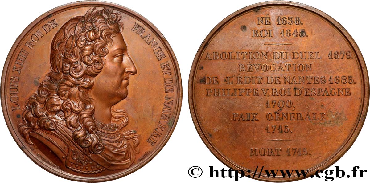 LOUIS-PHILIPPE I Médaille, Roi Louis XIV AU