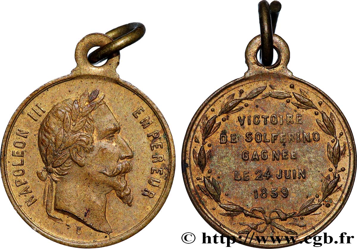 SECOND EMPIRE Médaillette, Victoire de Solférino TTB/TTB+