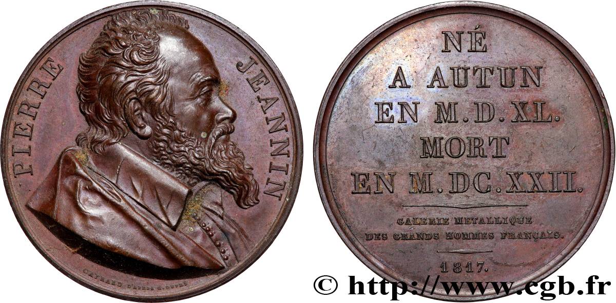 GALERIE MÉTALLIQUE DES GRANDS HOMMES FRANÇAIS Médaille, Pierre Jeannin TTB+