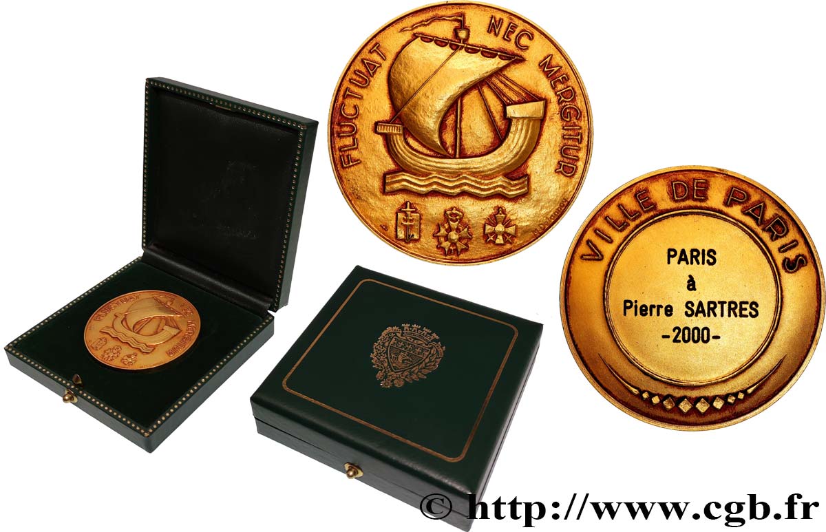 V REPUBLIC Médaille de la Ville de Paris, Fluctuac Nec Mergitur AU
