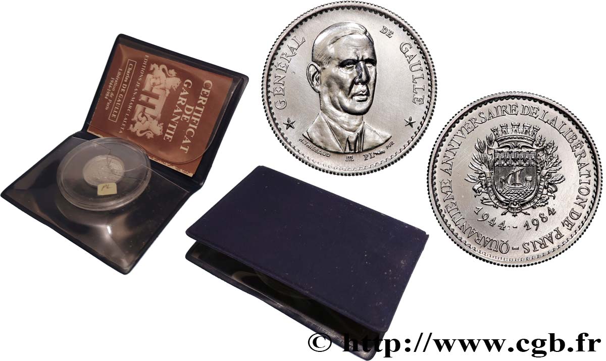 CINQUIÈME RÉPUBLIQUE Médaille, Général de Gaulle SUP
