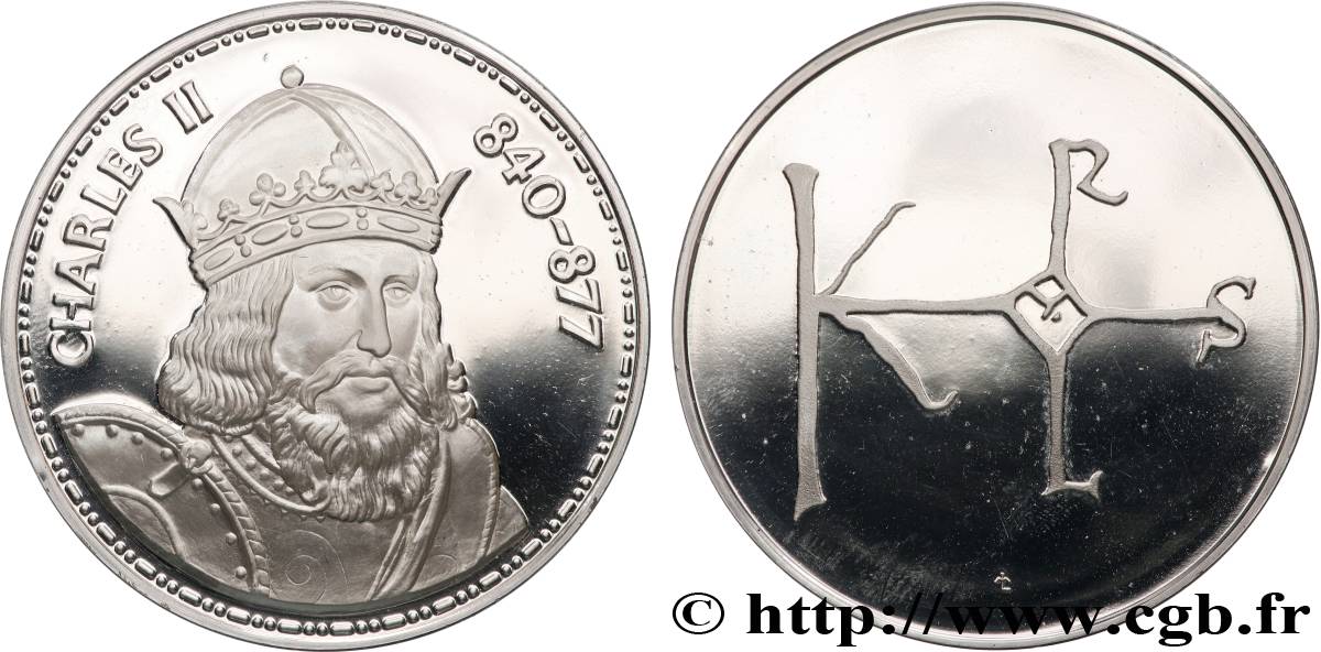 CHARLES II LE CHAUVE Médaille, Charles II VZ