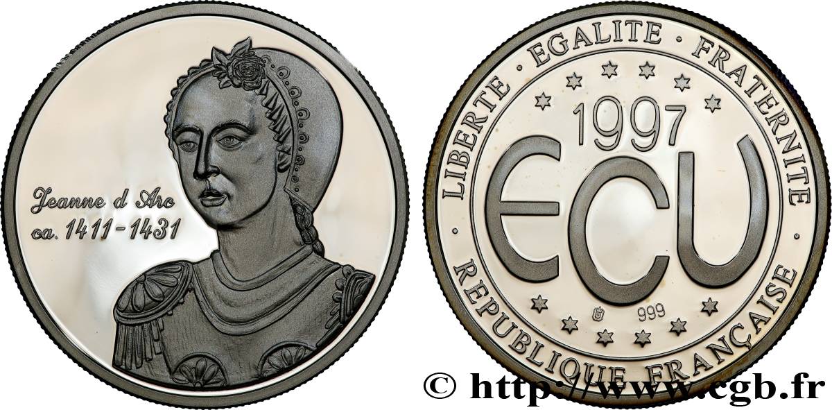 CINQUIÈME RÉPUBLIQUE Médaille, Écu, Jeanne d’Arc BE