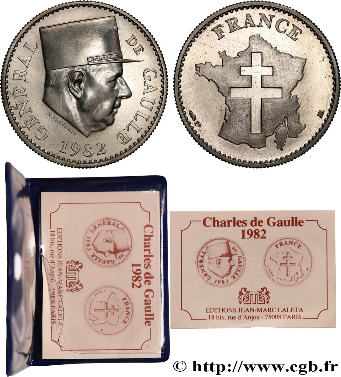 V REPUBLIC Médaille, Charles de Gaulle AU