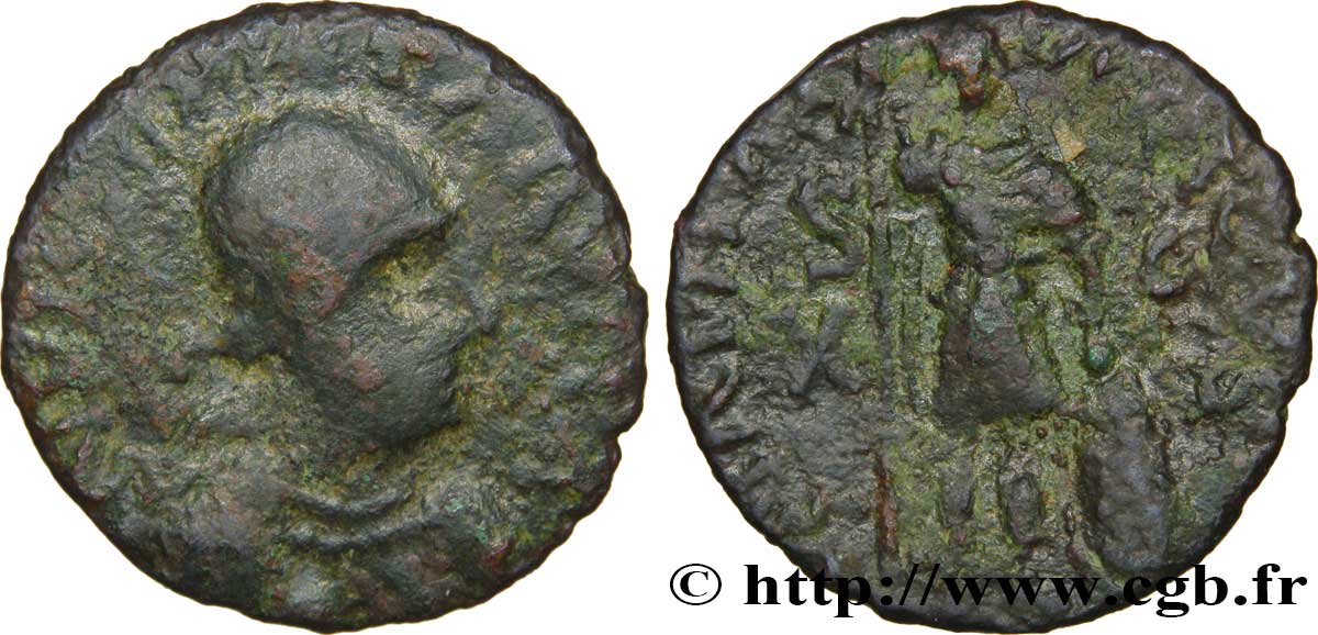 ROYAUME OSTROGOTH - ATHALARIC Bronze de 10 nummi, à la tête casquée MB/q.BB