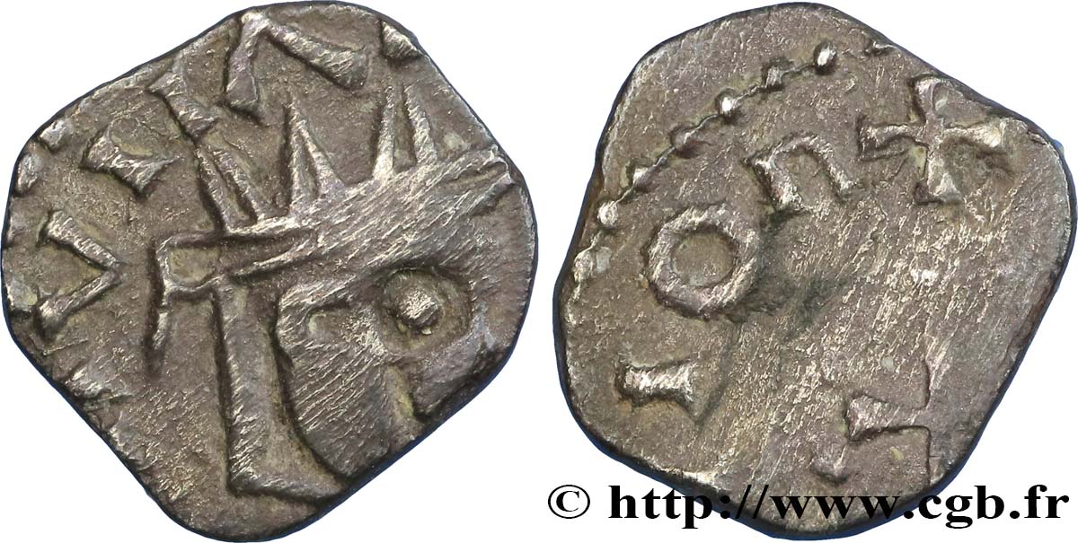 Unbestimmt münzen, ORLEANS - POITIERS - (CIVITAS AVRELIANORVM - PECTAVORVM) Denier à la tête radiée fVZ/fSS