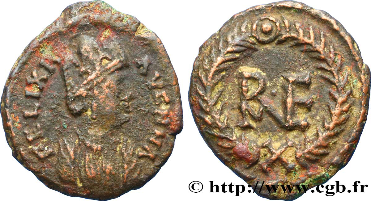 OSTROGOTHIC KINGDOM - RAVENNA - CITY COINAGE Bronze au monogramme XF