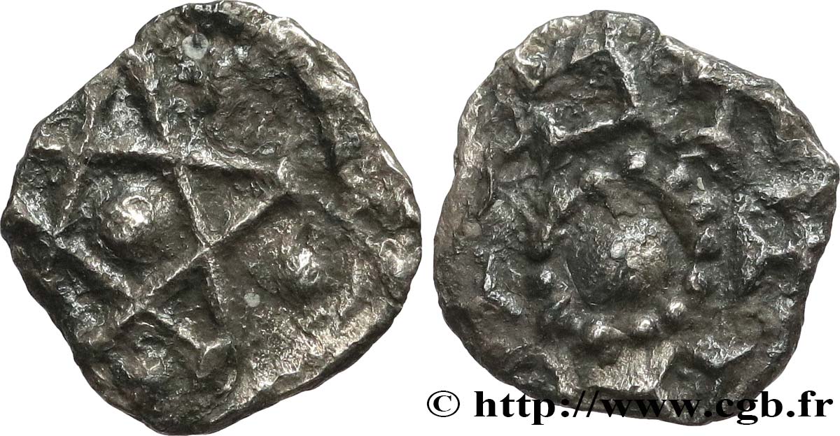 MEROVINGIAN COINS - TOURAINE - indeterminate MINT Obole au pentalpha XF