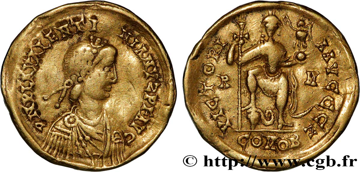 VALENTINIAN III Solidus BC