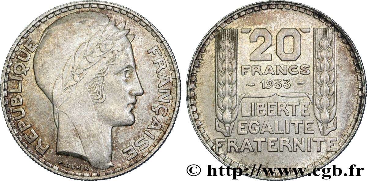 20 francs Turin 1933 F.400/5 SUP58