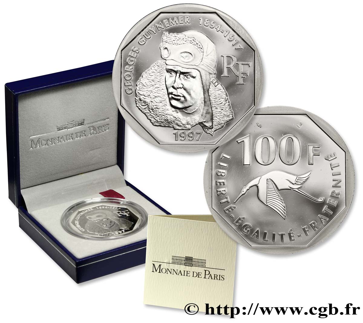 Belle Épreuve 100 francs - Georges Guynemer 1997 Paris F5.1669 1 MS 