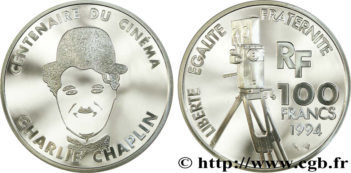 Belle Epreuve 100 francs - Charlie Chaplin 1994 F.1643 3 FDC70