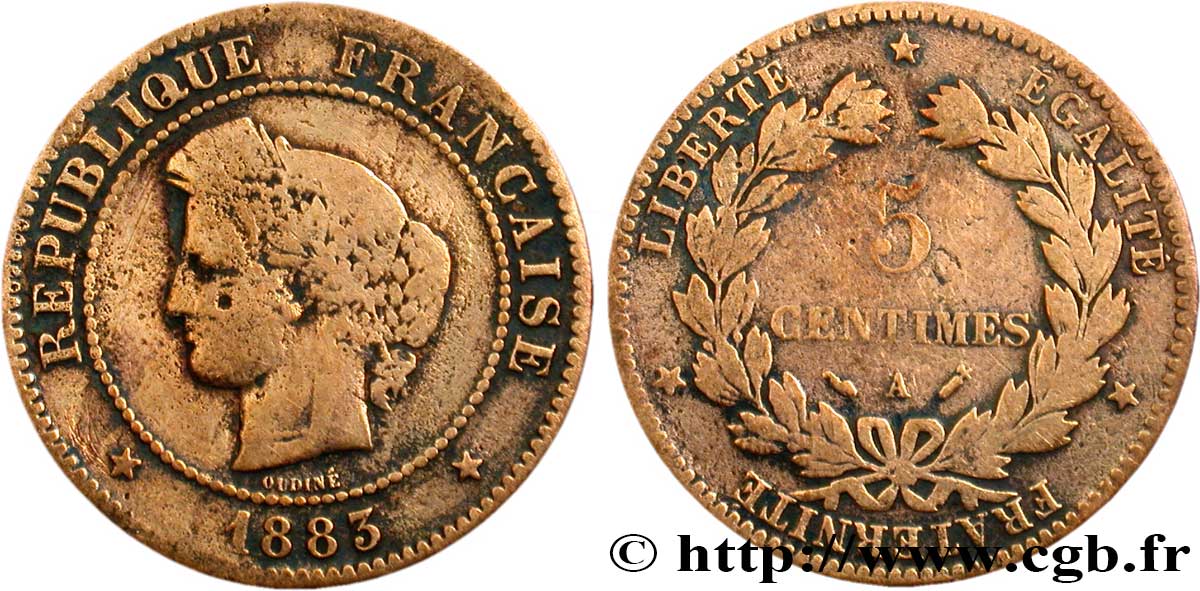 5 centimes Cérès 1883 Paris F.118/25 B12 