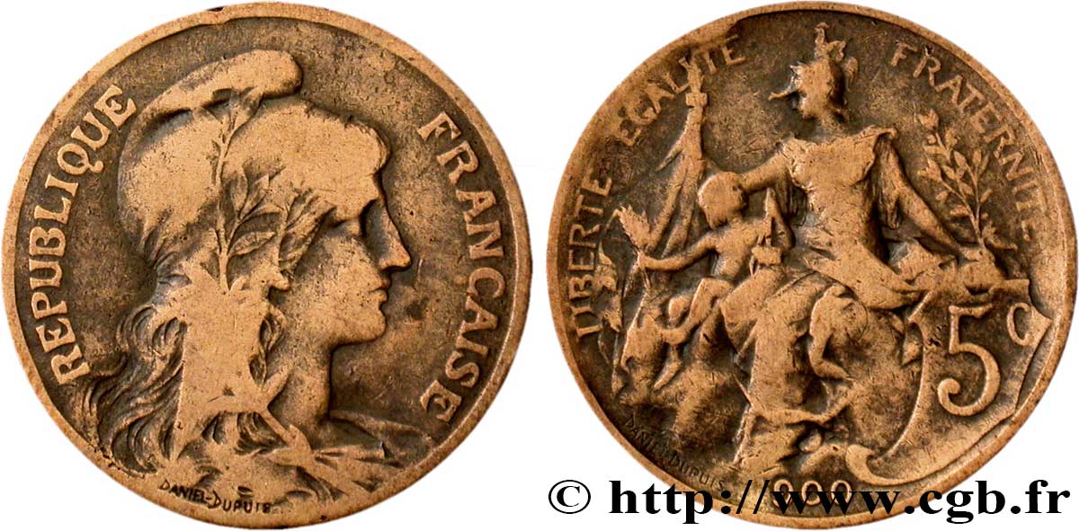 5 centimes Daniel-Dupuis 1900  F.119/9 B12 