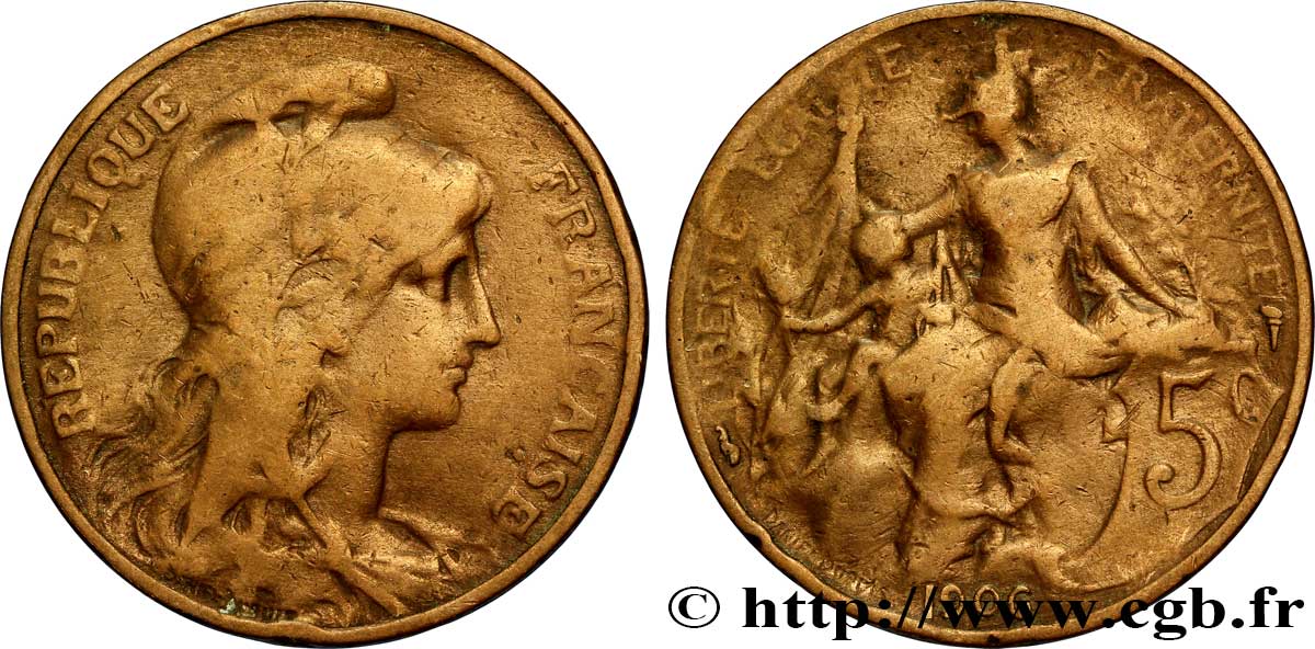 5 centimes Daniel-Dupuis 1906  F.119/16 B12 