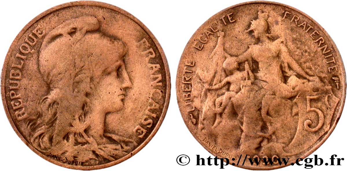 5 centimes Daniel-Dupuis 1920  F.119/31 TB20 