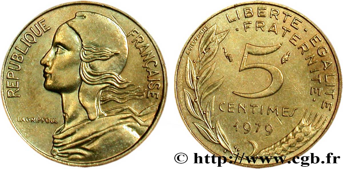 5 centimes Marianne 1979 Pessac F.125/15 AU58