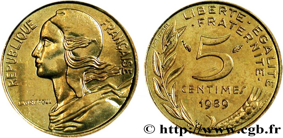 5 centimes Marianne 1989 Pessac F.125/25 MS64