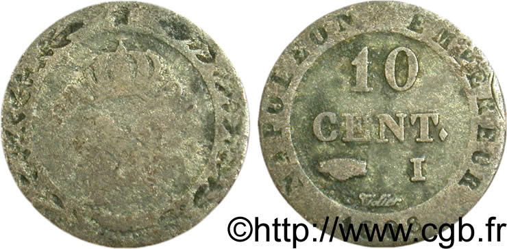 10 cent. à l N couronnée 1808 Limoges F.130/6 B12 