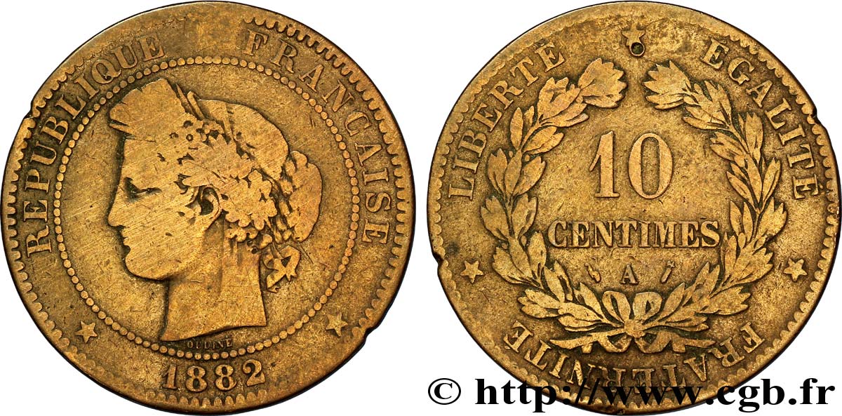 10 centimes Cérès 1882 Paris F.135/26 B12 