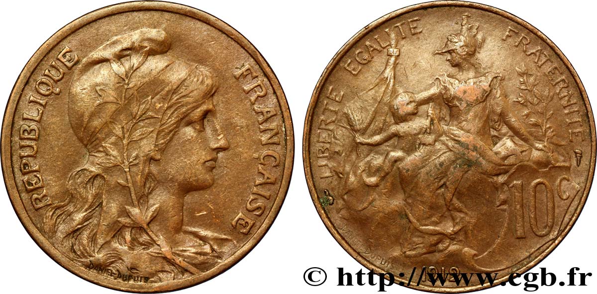 10 centimes Daniel-Dupuis 1912  F.136/21 AU54 