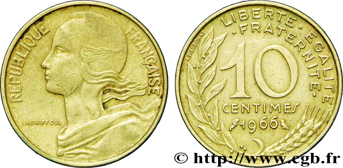 10 centimes Marianne 1966 Paris F.144/6 TTB40