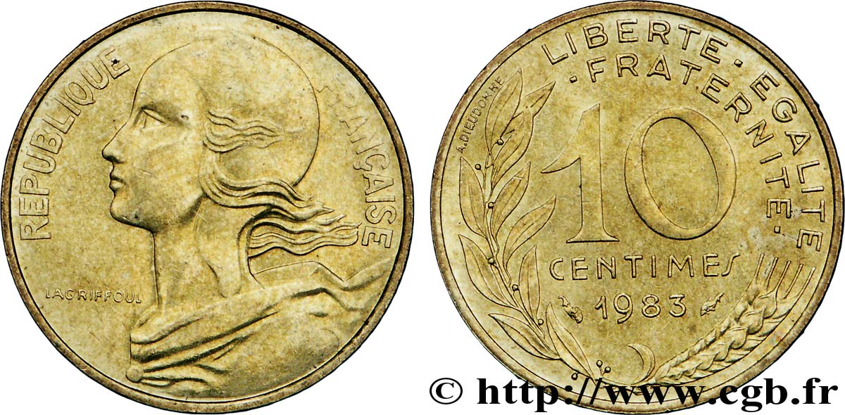10 centimes Marianne 1983 Pessac F.144/23 MS63 
