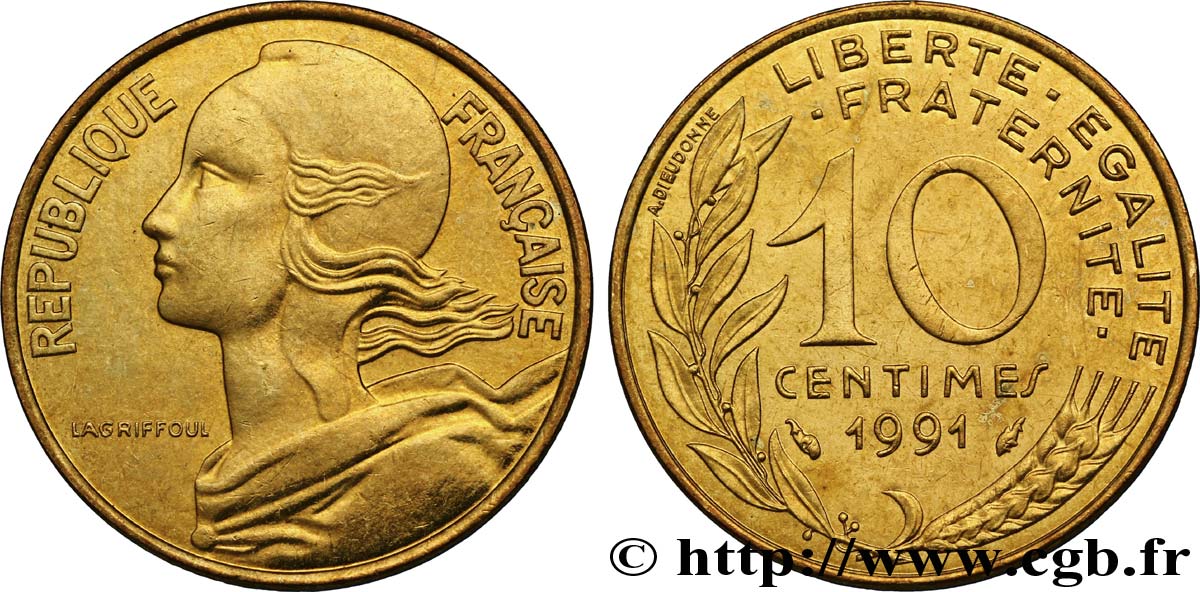 10 centimes Marianne 1991 Pessac F.144/31 SPL63