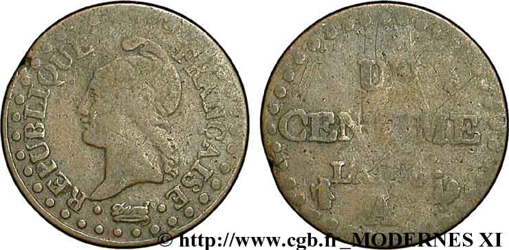 Un centime Dupré 1798 Paris F.100/13 B12