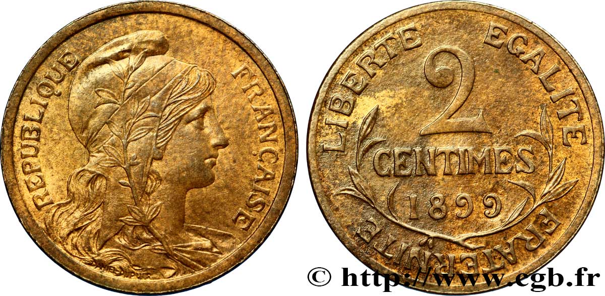2 centimes Daniel-Dupuis 1899 Paris F.110/3 TTB54 