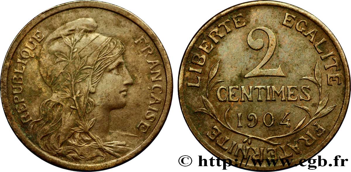 2 centimes Daniel-Dupuis 1904 Paris F.110/9 TTB40 