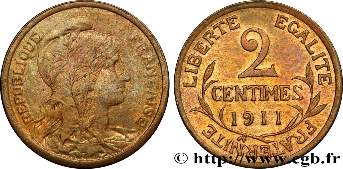 2 centimes Daniel-Dupuis 1911 Paris F.110/14 TTB54 