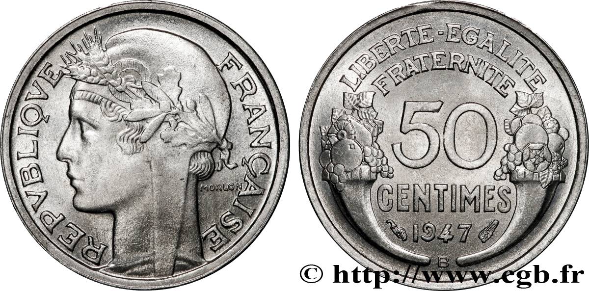 50 centimes Morlon, légère 1947 Beaumont-le-Roger F.194/11 SPL63