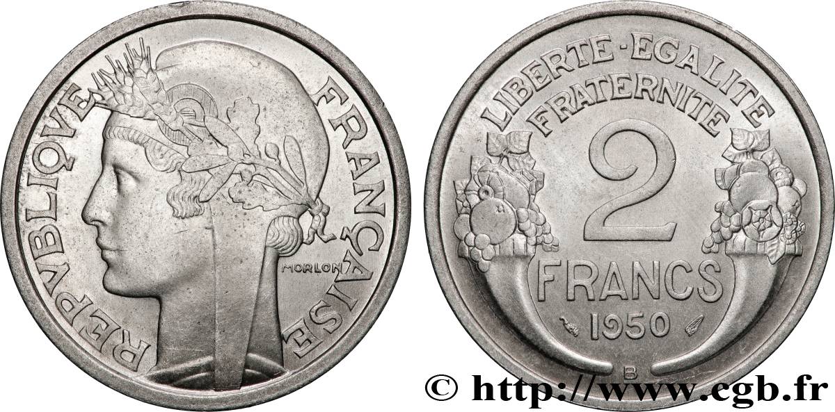 2 francs Morlon, aluminium 1950 Beaumont-Le-Roger F.269/17 SPL63