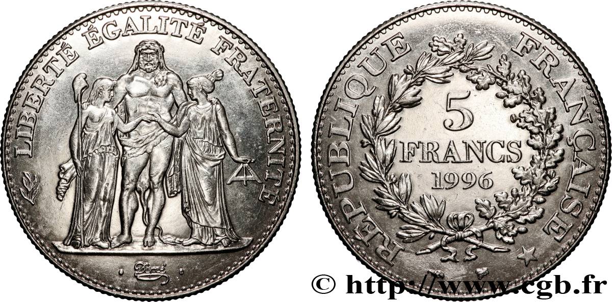 5 francs Hercule de Dupré 1996 F.346/2 SUP+