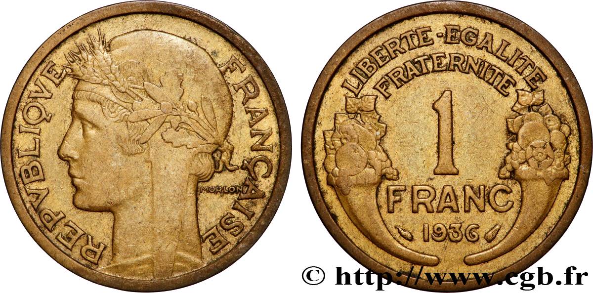 1 franc Morlon 1936 Paris F.219/7 SUP+