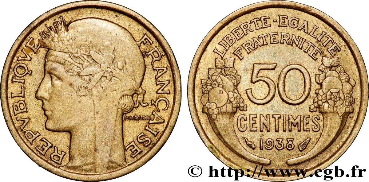 50 centimes Morlon 1938 F.192/14 SUP