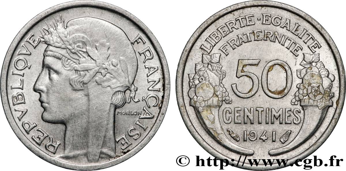 50 centimes Morlon, lourde 1944 F.193/2 SUP