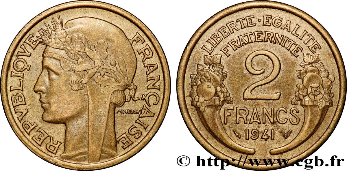 2 francs Morlon 1941  F.268/14 TTB+