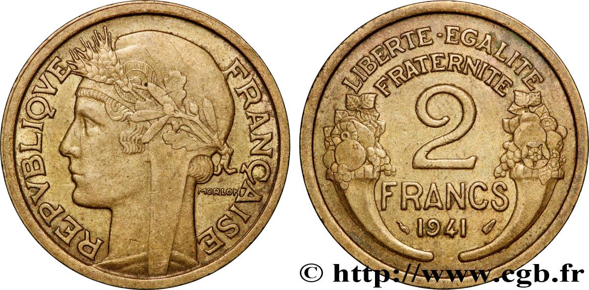 2 francs Morlon 1941 F.268/14 TTB+