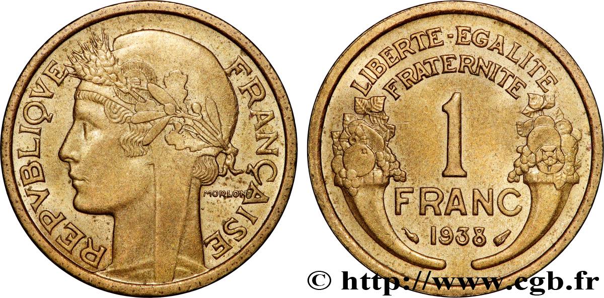 1 franc Morlon 1938 Paris F.219/9 VZ+