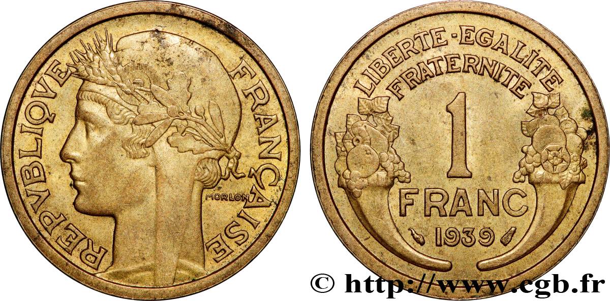 1 franc Morlon 1939 Paris F.219/10 SUP