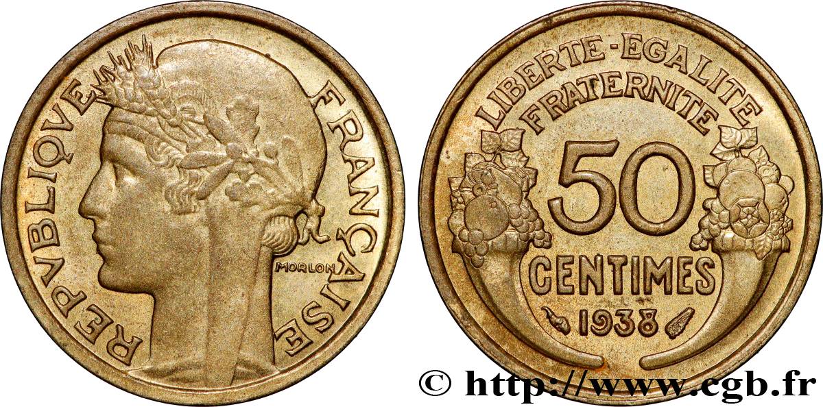 50 centimes Morlon 1938 F.192/14 VZ+