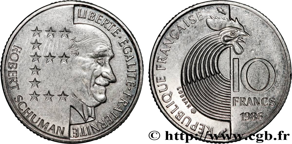 10 francs Robert Schuman 1986 Pessac F.374/2 SUP