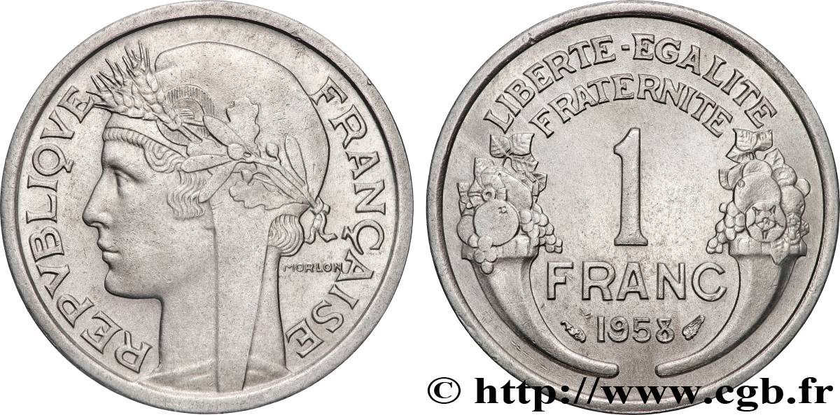 1 franc Morlon, légère 1958 F.221/21 fST