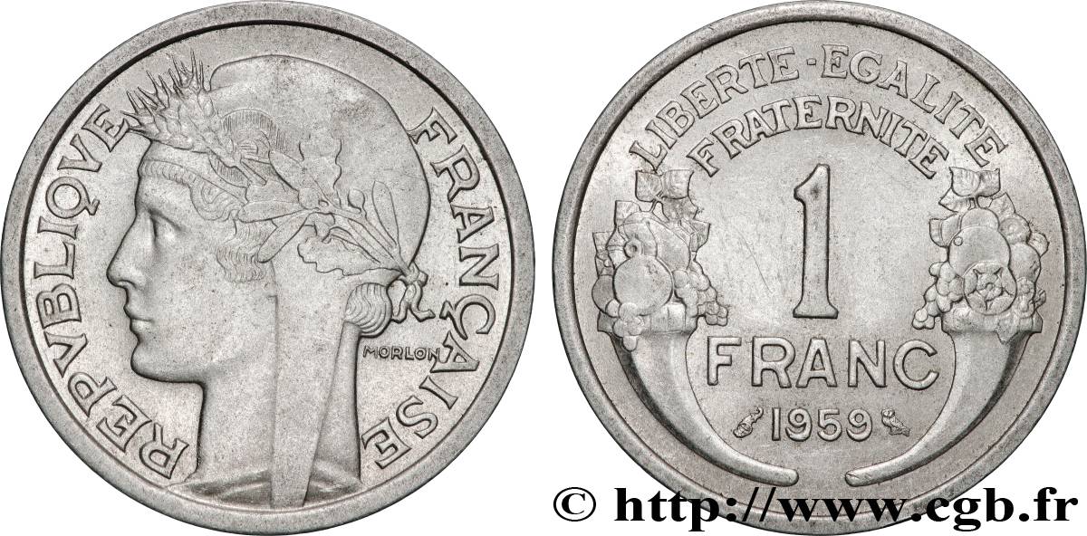 1 franc Morlon, légère 1959 F.221/23 SUP+