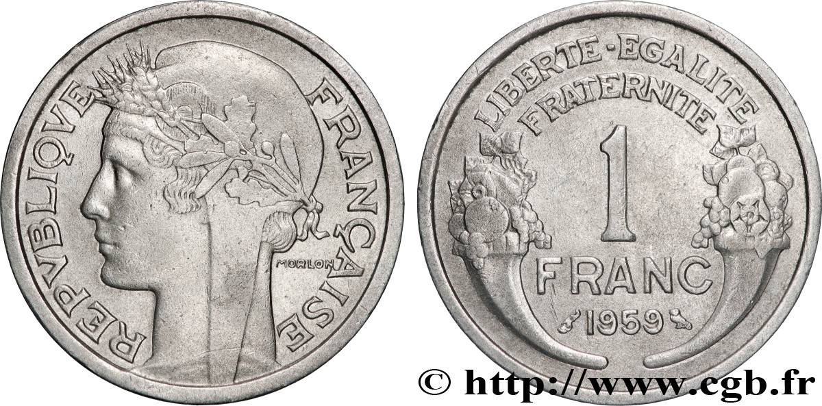1 franc Morlon, légère 1959 F.221/23 VZ+