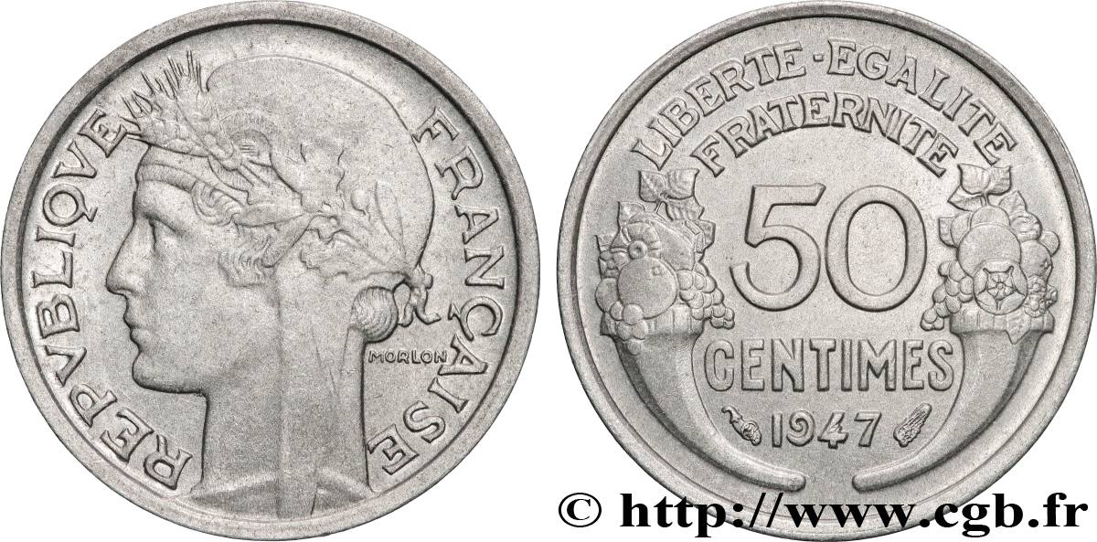 50 centimes Morlon, légère 1947 F.194/10 SUP+
