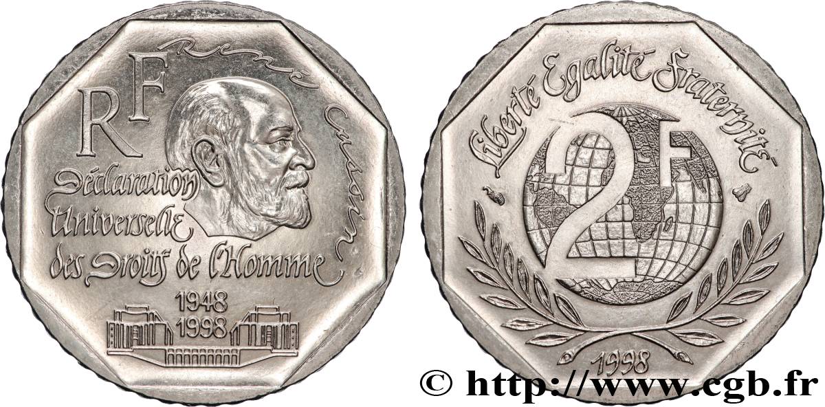 2 francs René Cassin 1998  F.276/2 SUP+