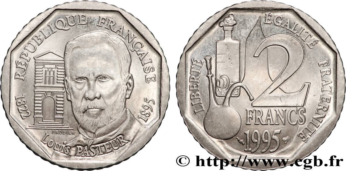 2 francs Louis Pasteur 1995 Pessac F.274/2 SUP+